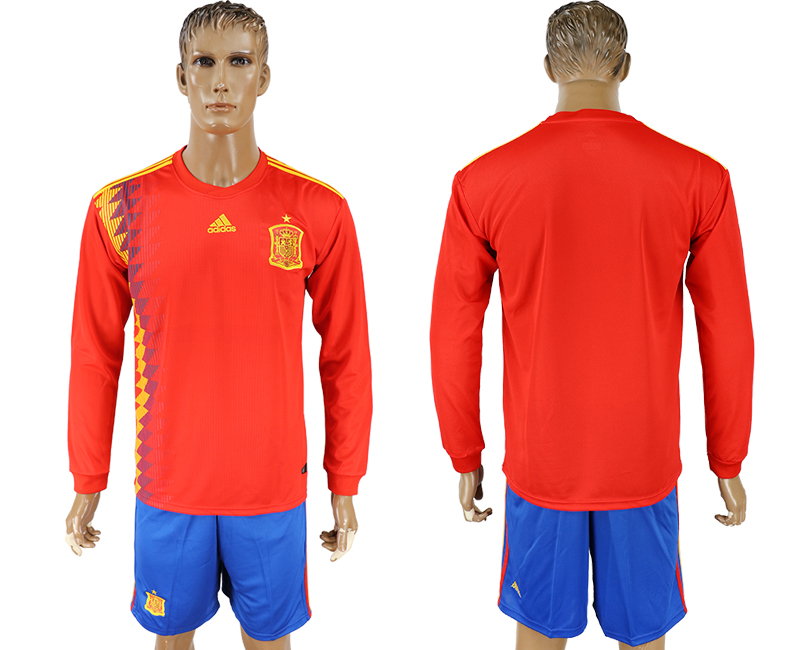 Maillot de foot SPAIN LONG SLEEVE SUIT PLAIN  2018 FIFA WORLD CU